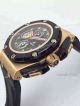 Copy Audemars Piguet Watch Black Dial Black Rubber Yellow Gold  (5)_th.jpg